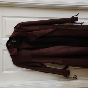 Dark brown trench coat